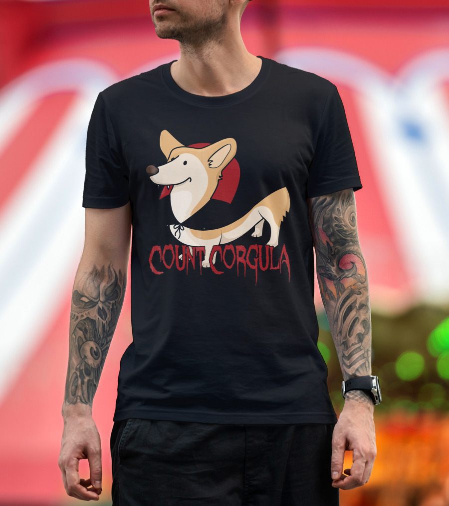 Count Corgula Halloween Corgi Dog Vampire T-Shirt