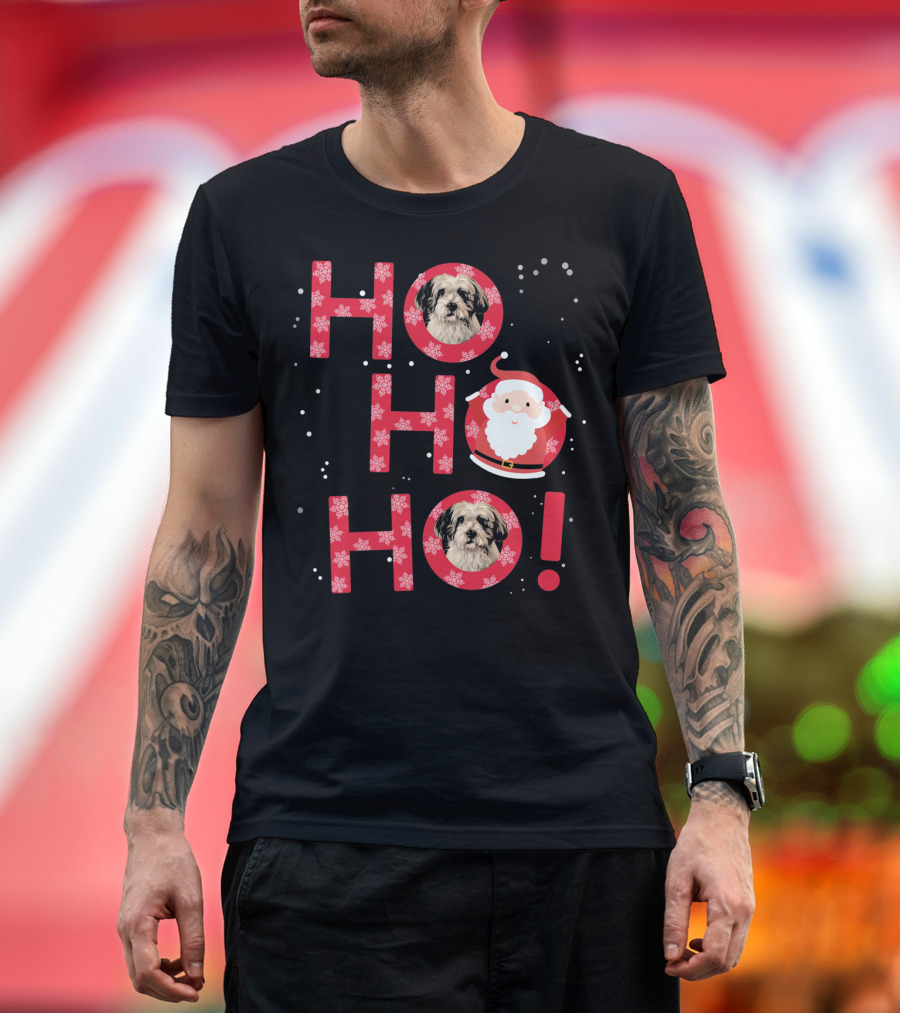 Ho Ho Ho Havanese Dog Santa's Laugh Snowflakes T-Shirt