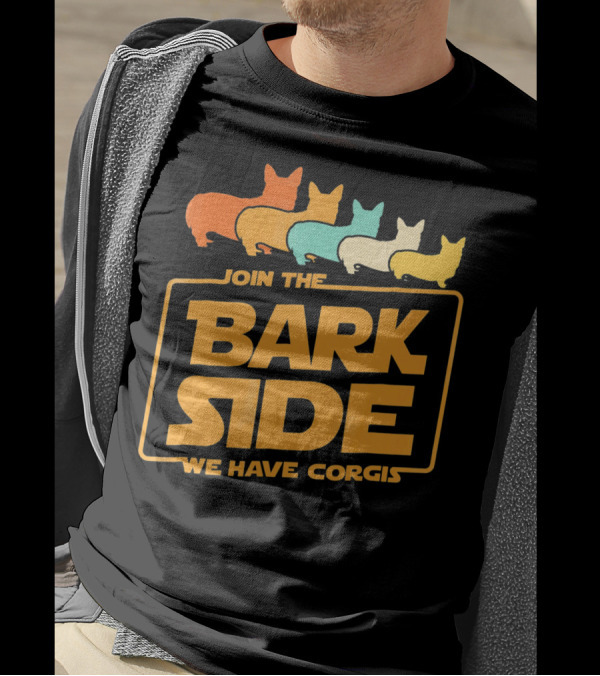 Join The Bark Side We Have Corgis Retro Corgi T-Shirt