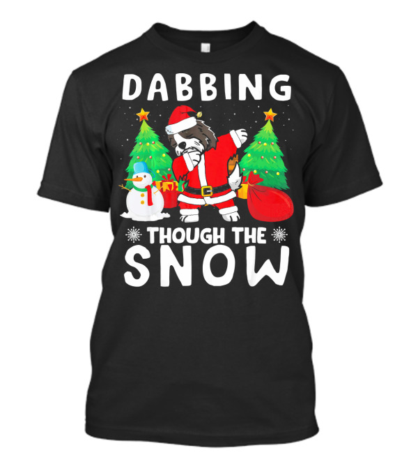 Dabbing Through The Snow Havanese Christmas Trees Snowman T-Shirt