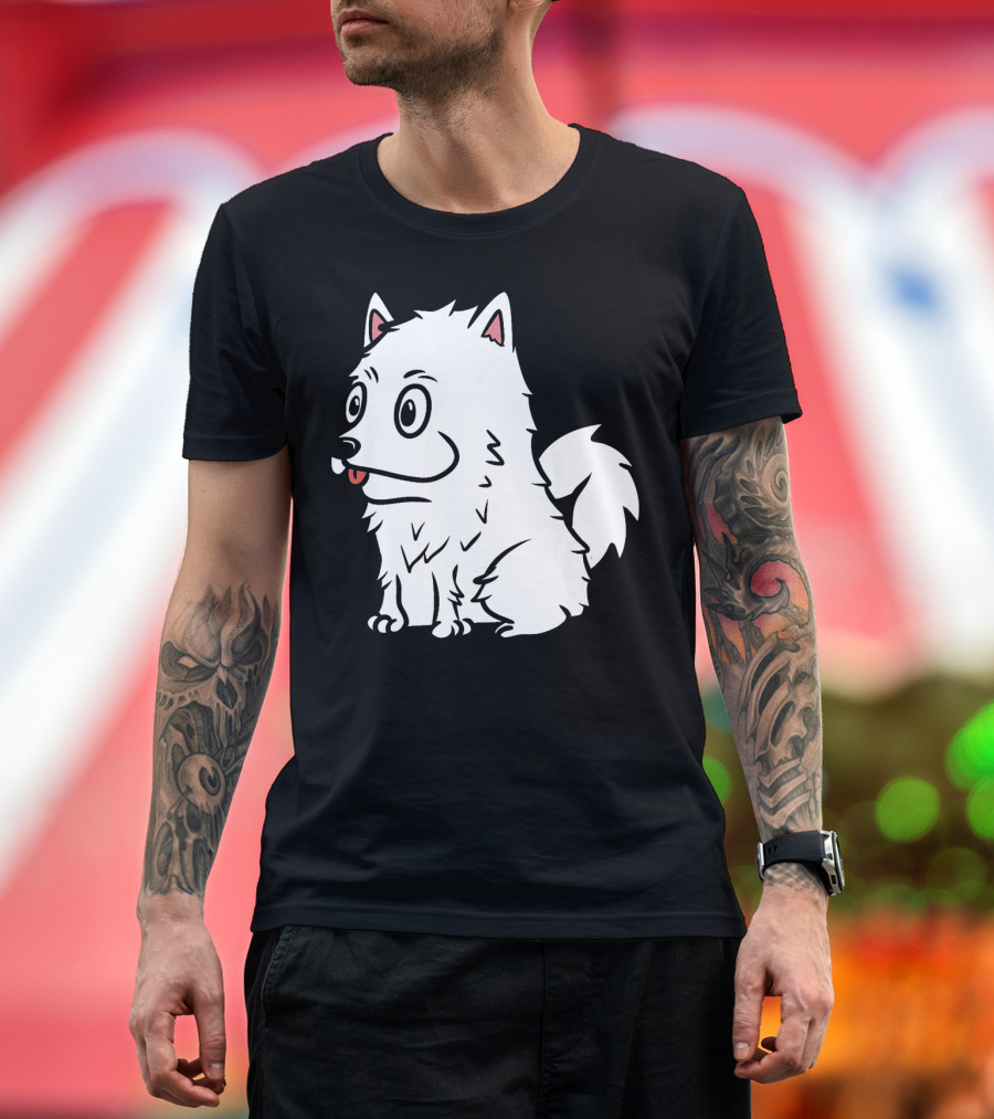 Funny Cute Samoyed Cartoon Dog T-Shirt