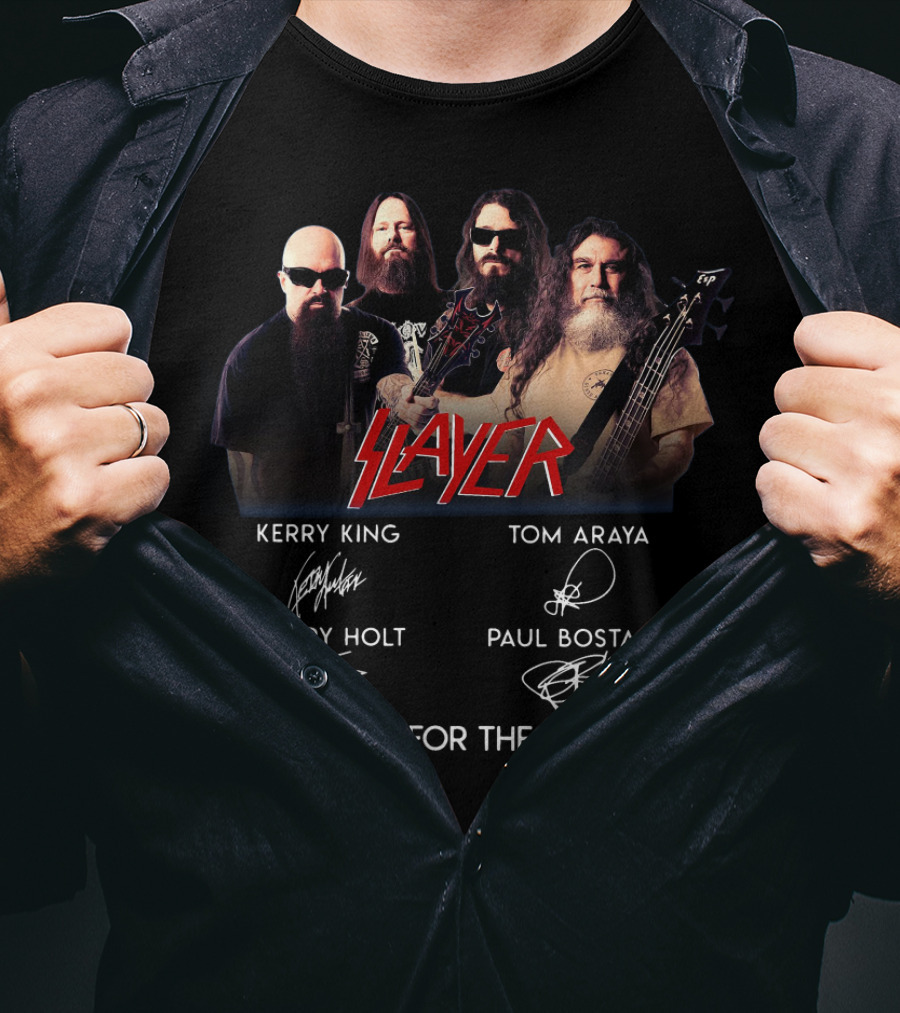 Slayer Kerry King Tom Araya Garry Holt Paul Bostaph Thank You For The Memories T-Shirt