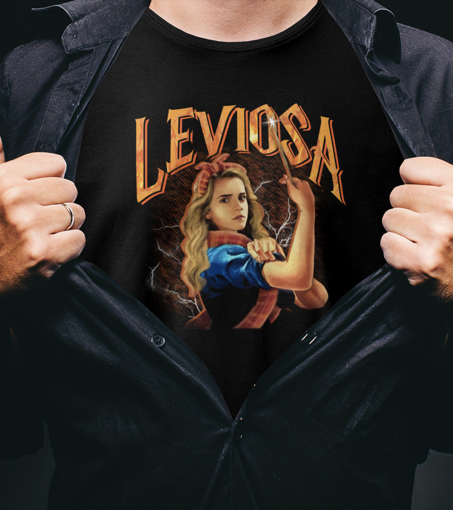 Hermione Granger Leviosa Vintage Magic Lightning T-Shirt