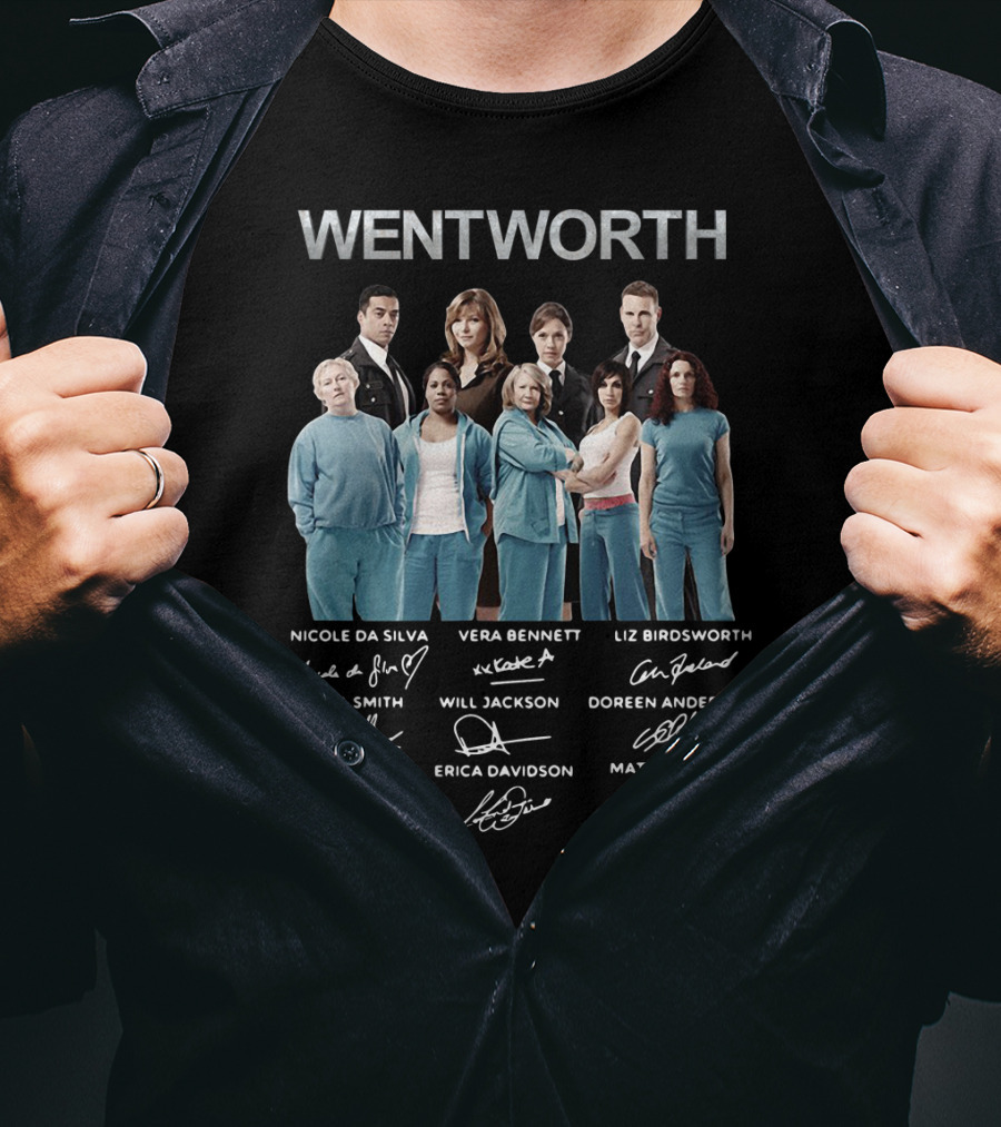 Wentworth Cast Nicole Da Silva Vera Bennett Liz Birdsworth Signatures Bea Smith Jacs Holt Will Jackson T-Shirt