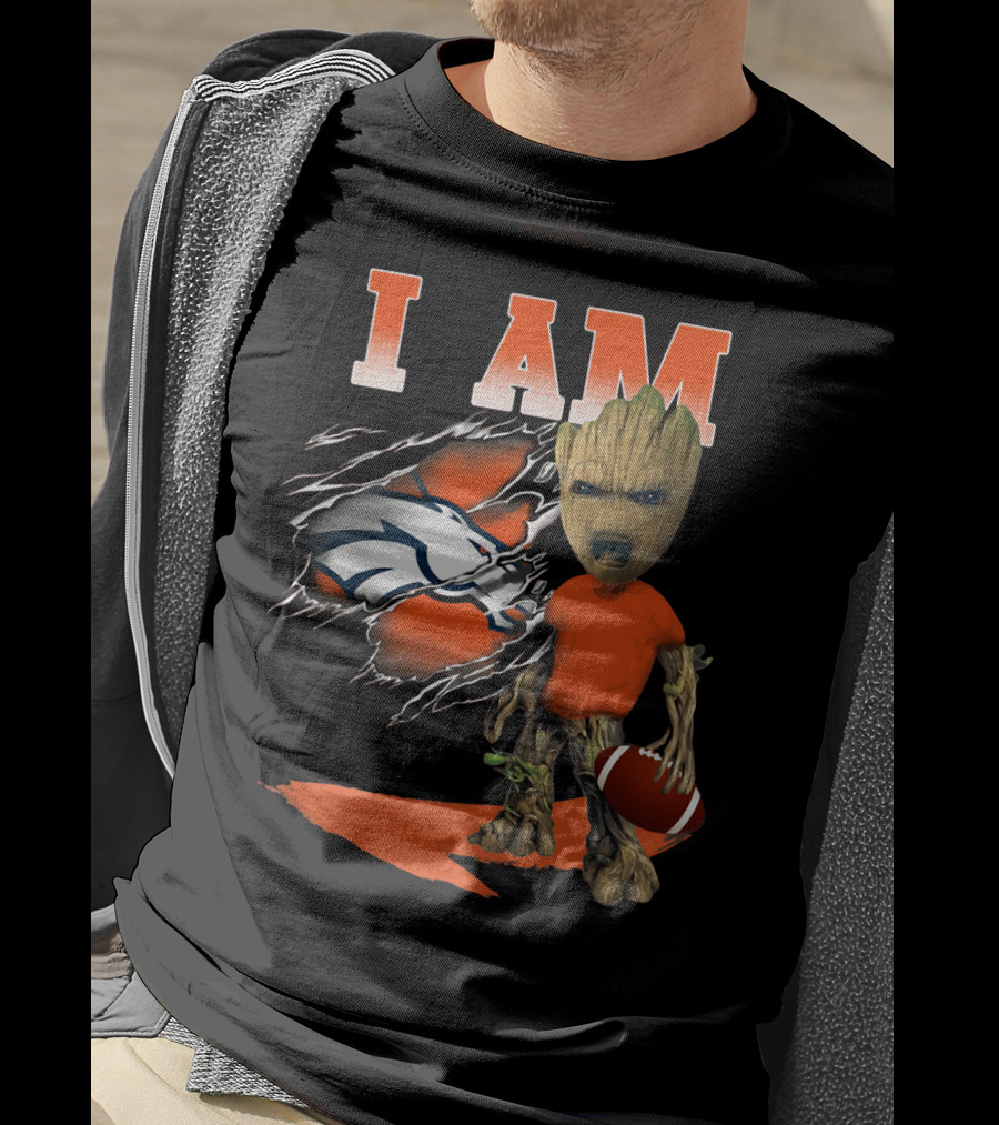 I Am Groot Denver Broncos Football T-Shirt