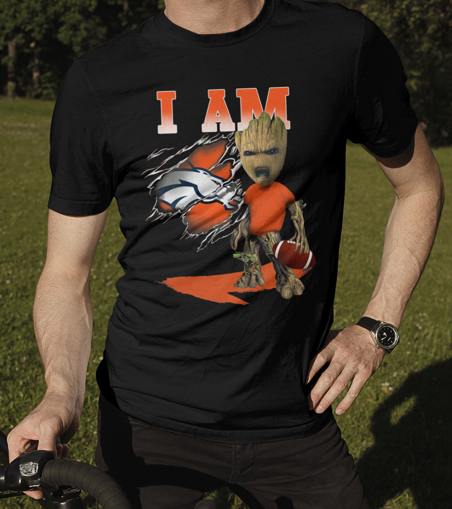 I Am Groot Denver Broncos Football T-Shirt