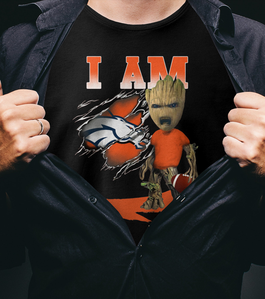 I Am Groot Denver Broncos Football T-Shirt