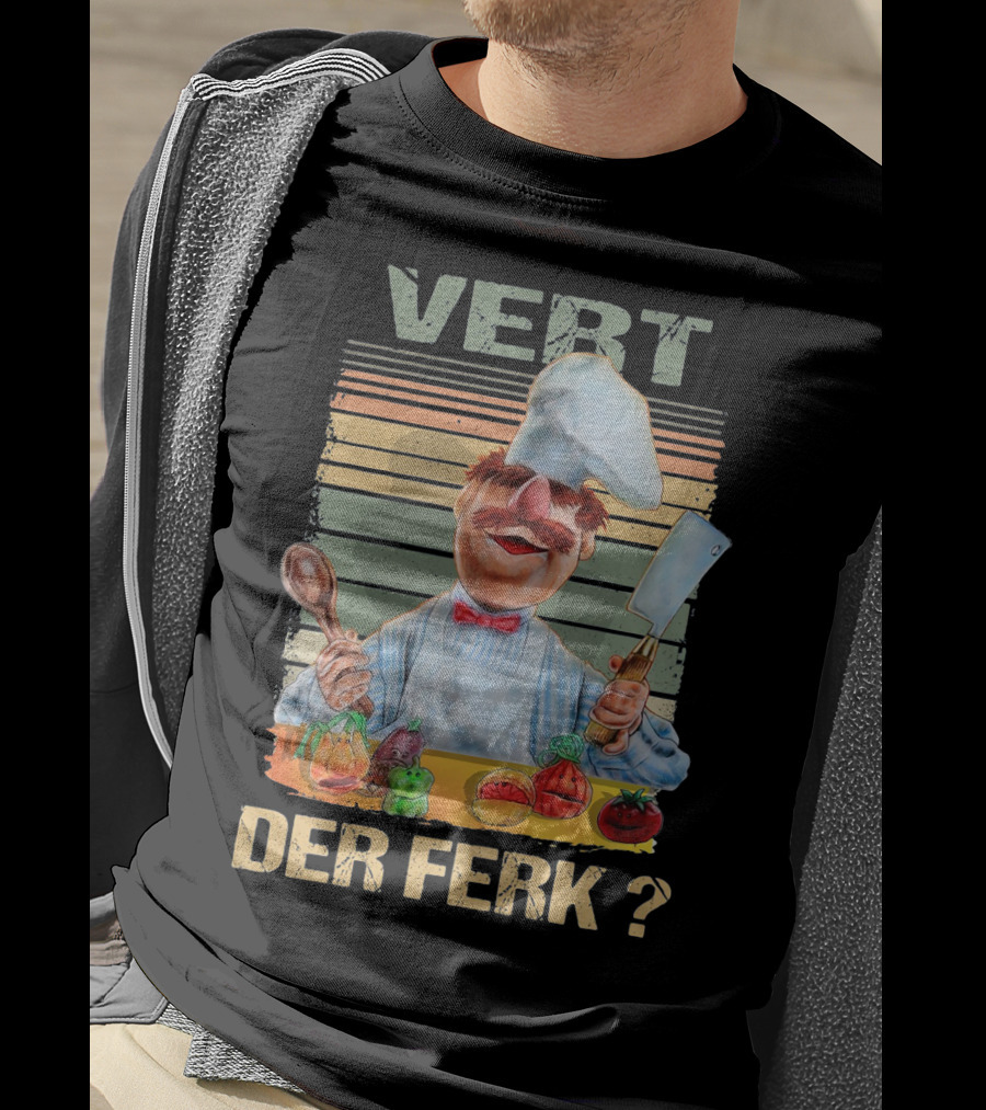 Swedish Chef Vert Der Ferk Comic Parody Cooking T-Shirt