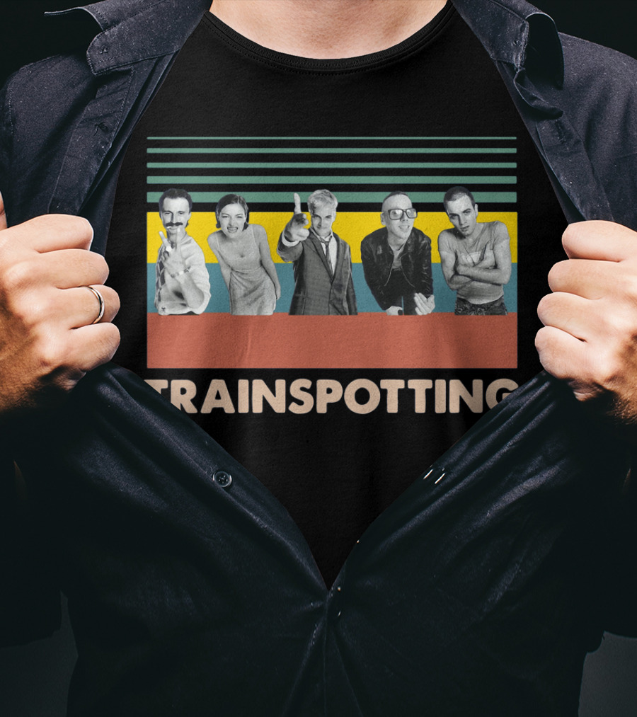 Trainspotting Iconic Characters With Striped T-Shirt