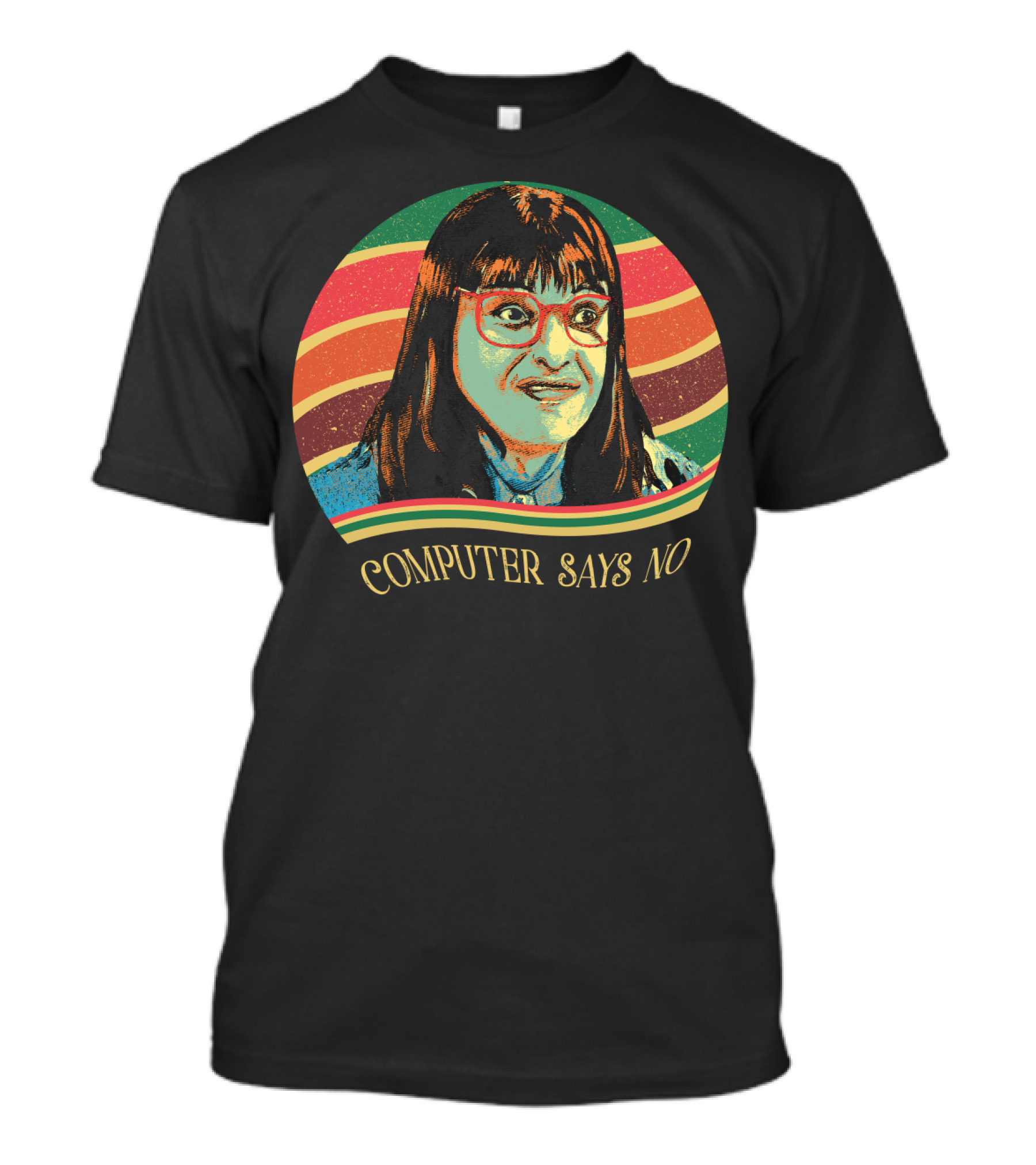 Carol Beer Computer Says No Vintage Rainbow T-Shirt