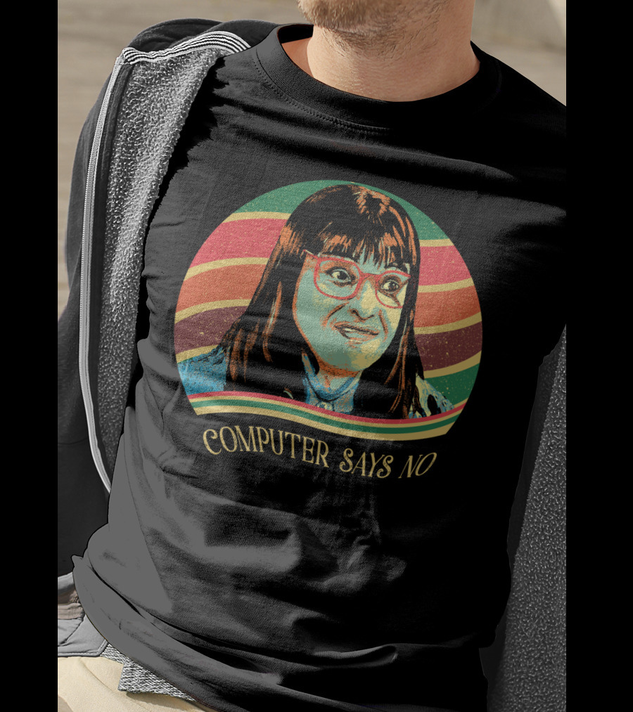 Carol Beer Computer Says No Vintage Rainbow T-Shirt