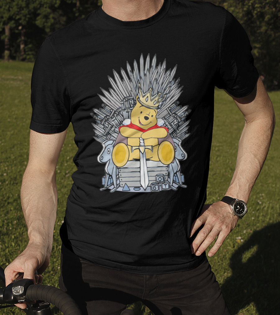 Game Of Thrones Pooh Bear King On Iron Throne Crossover T-Shirt