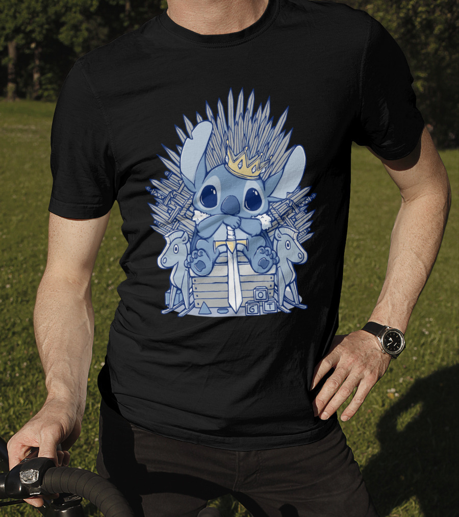 Stitch Iron Throne Crown Sword Game Of Thrones Style T-Shirt