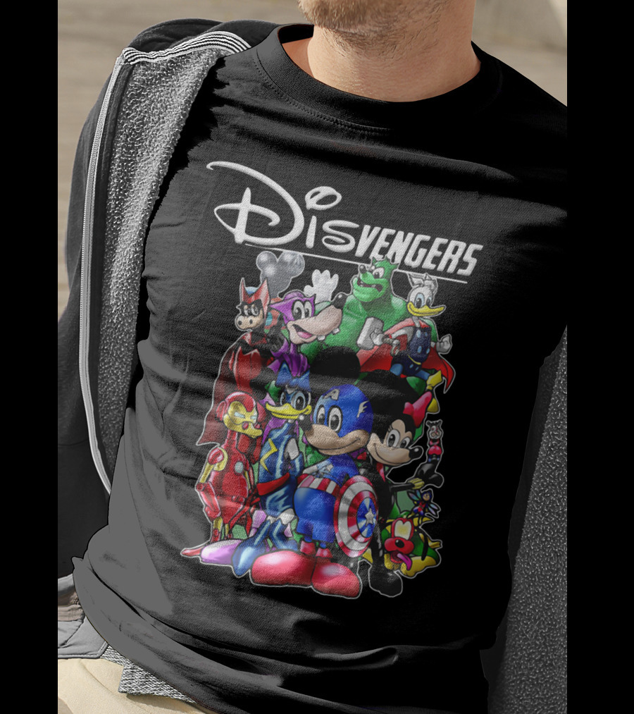 Marvel Avengers Endgame Disvengers Disney Characters As Avengers Crossover T-Shirt
