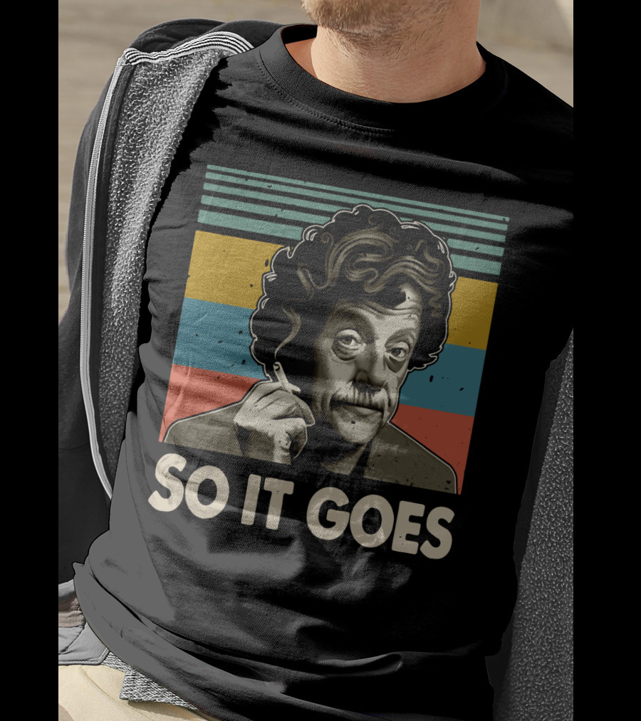 Kurt Vonnegut So It Goes Retro Stripes T-Shirt