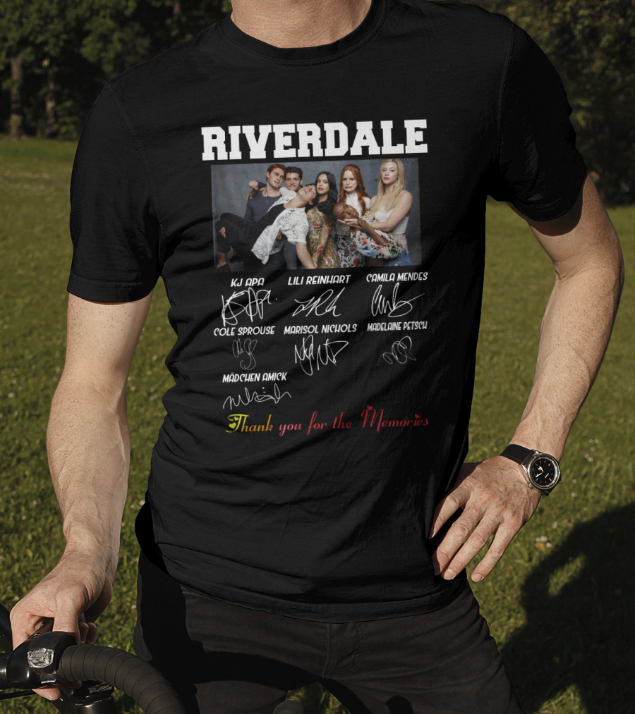 Riverdale KJ Apa Lili Reinhart Camila Mendes Cole Sprouse Marisol Nichols Madelaine Petsch Mädchen Amick Thank You For The Memories T-Shirt