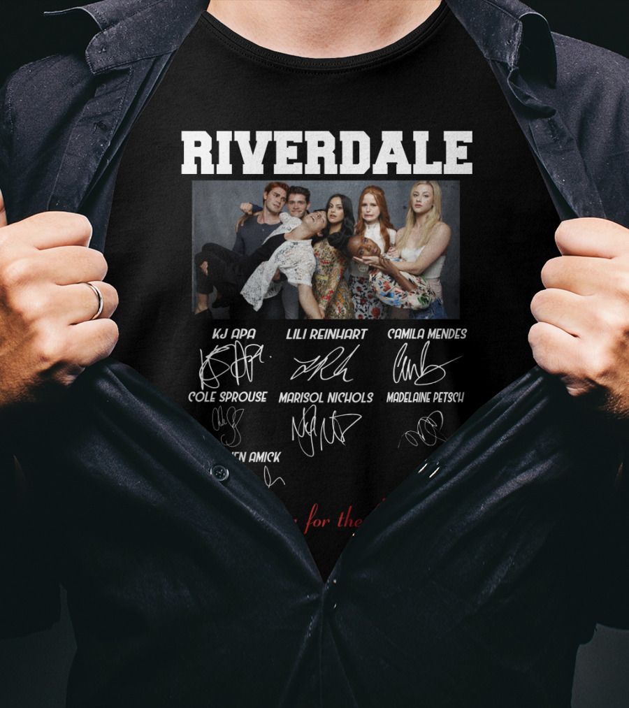 Riverdale KJ Apa Lili Reinhart Camila Mendes Cole Sprouse Marisol Nichols Madelaine Petsch Mädchen Amick Thank You For The Memories T-Shirt