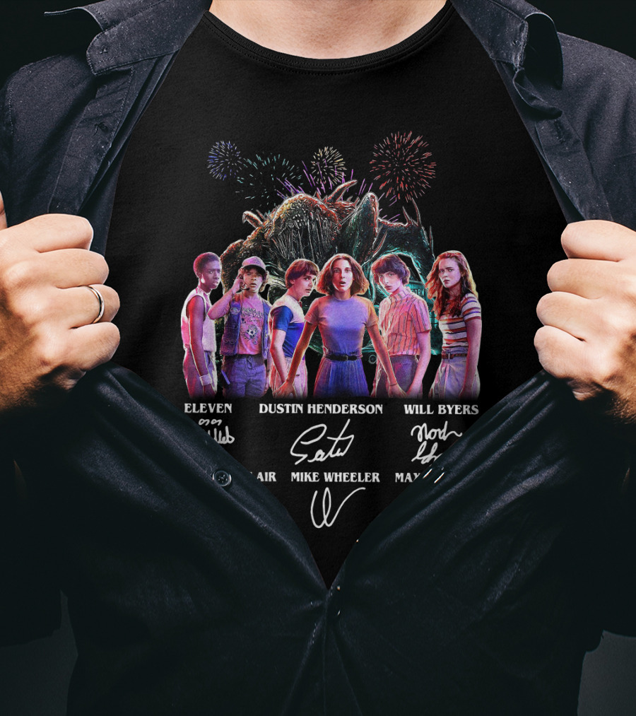 Stranger Things Season 3 Eleven Dustin Henderson Will Byers Lucas Sinclair Mike Wheeler Max Mayfield T-Shirt