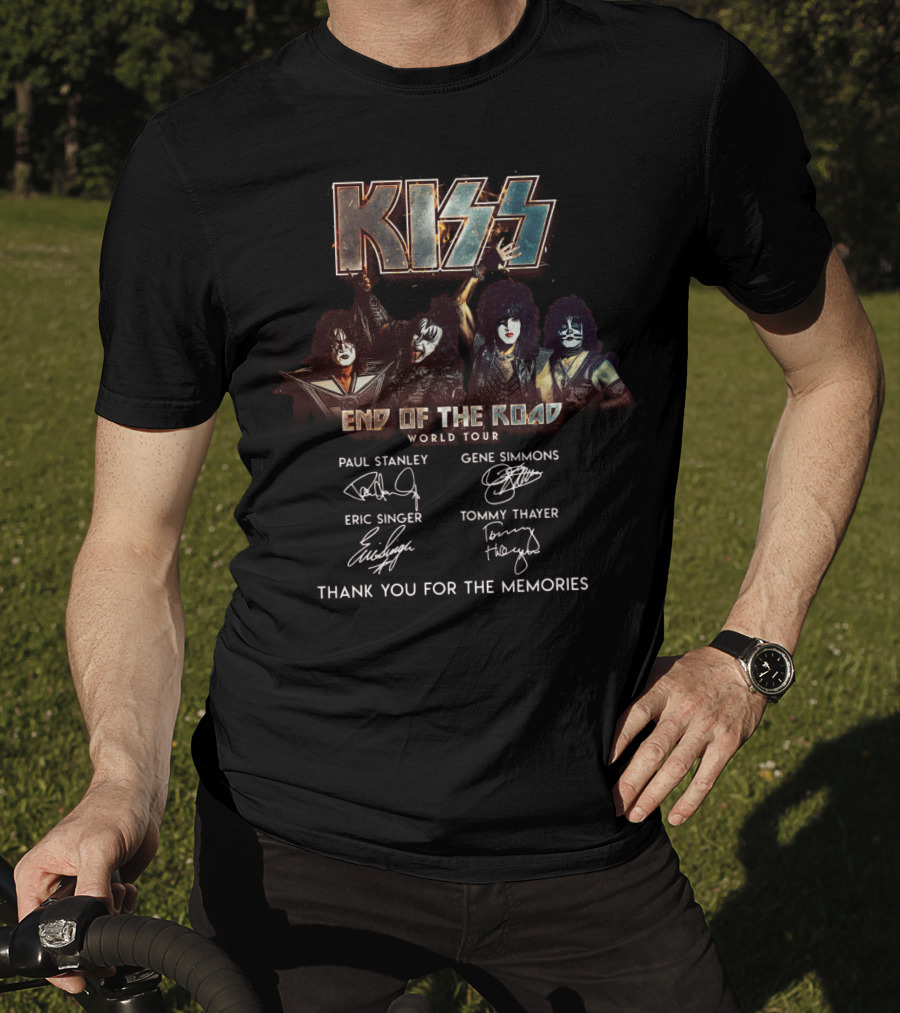 Kiss End Of The Road World Tour Thank You For The Memories Paul Stanley Gene Simmons Eric Singer Tommy Thayer T-Shirt