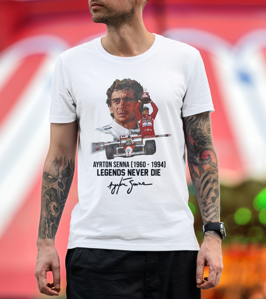 Ayrton Senna Legends Never Die 1960 1994 Racing Car Champion T-Shirt
