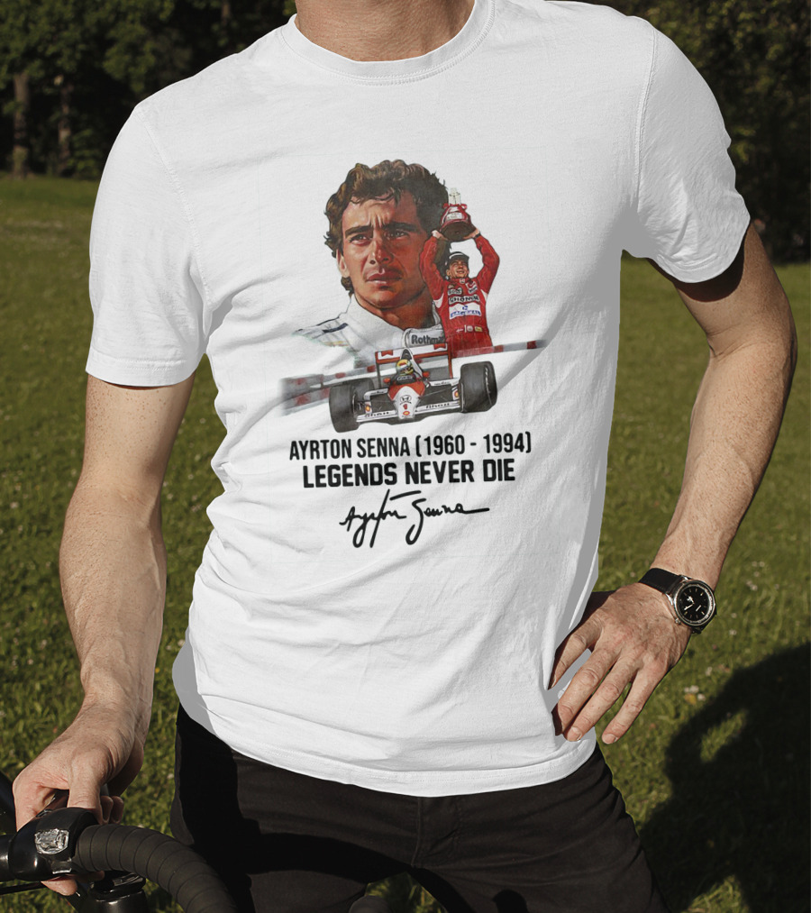 Ayrton Senna Legends Never Die 1960 1994 Racing Car Champion T-Shirt