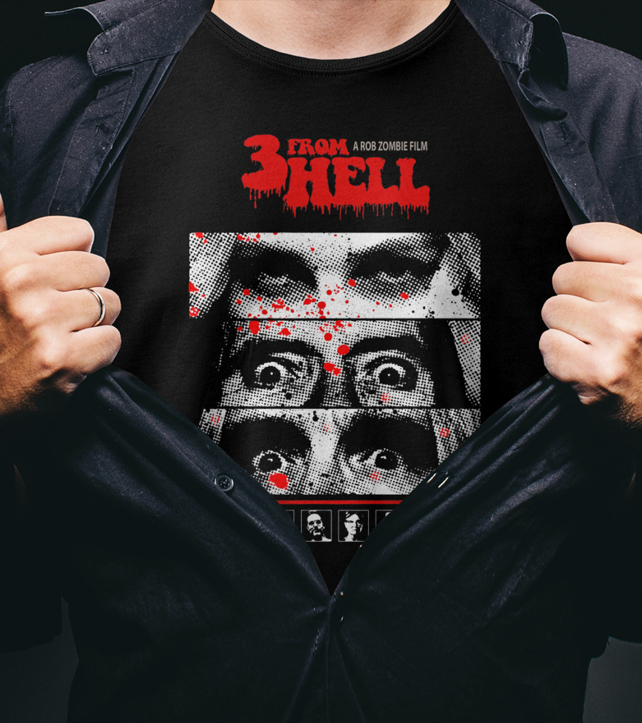 From Hell A Rob Zombie Film Bloody Faces And Cast Photography T-Shirt