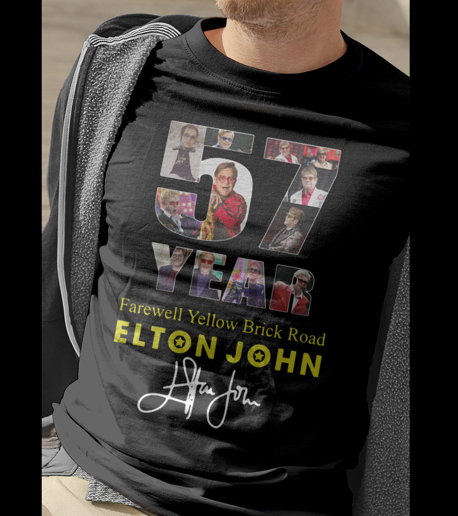 Years Elton John Farewell Yellow Brick Road Tour Signature Collection T-Shirt