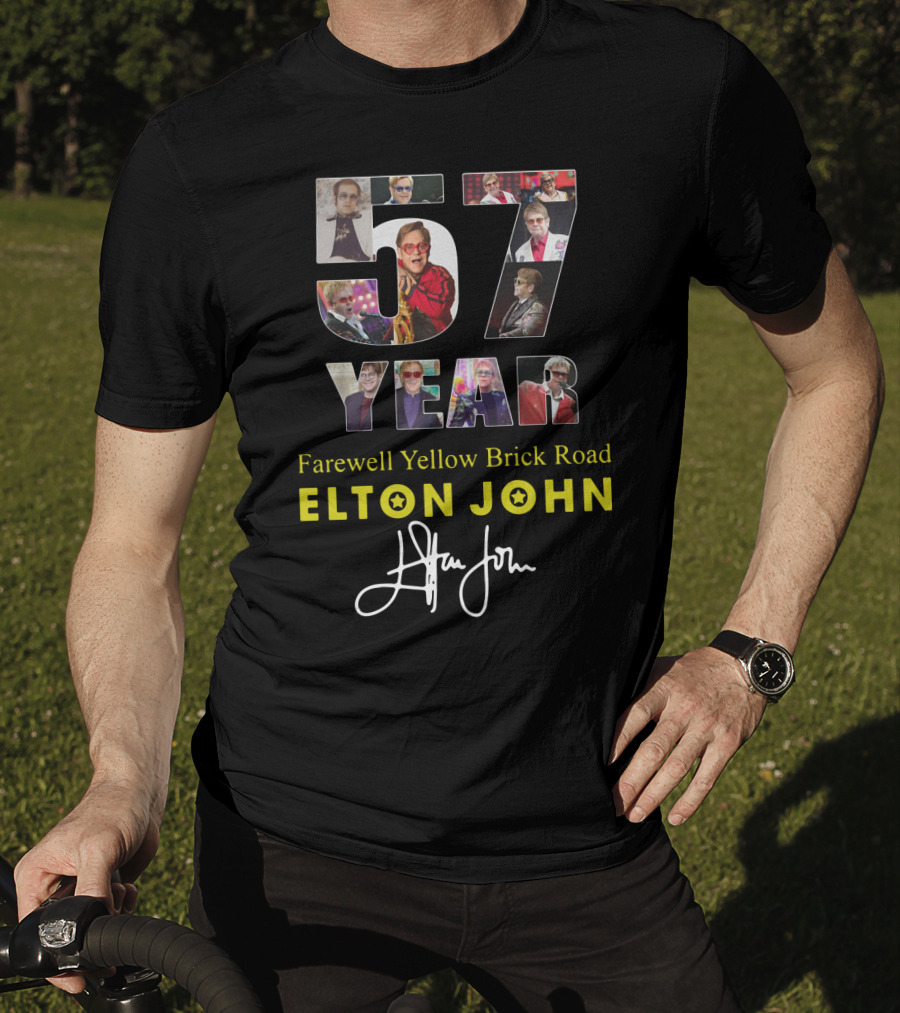 Years Elton John Farewell Yellow Brick Road Tour Signature Collection T-Shirt