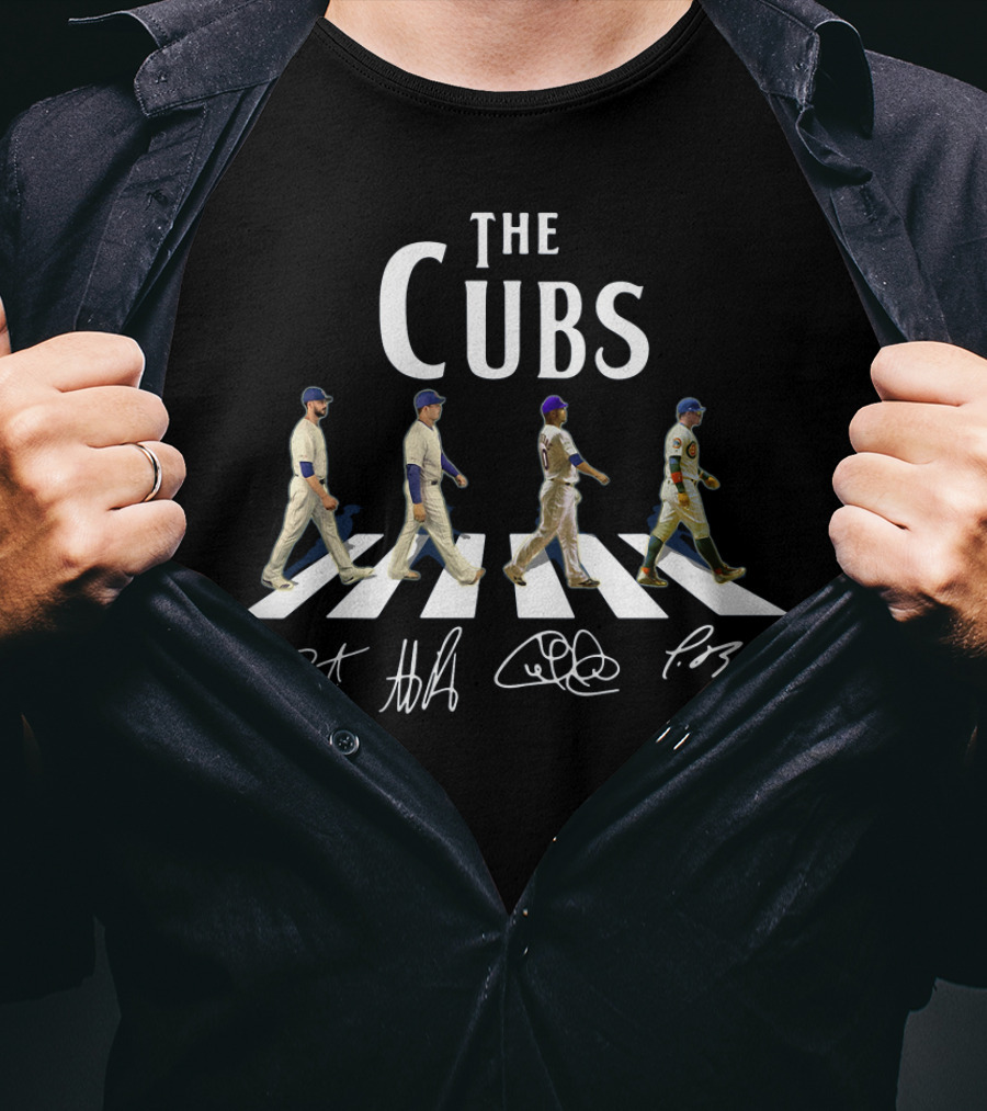The Cubs Abbey Road Baseball Players Crossing Iconic Street T-Shirt