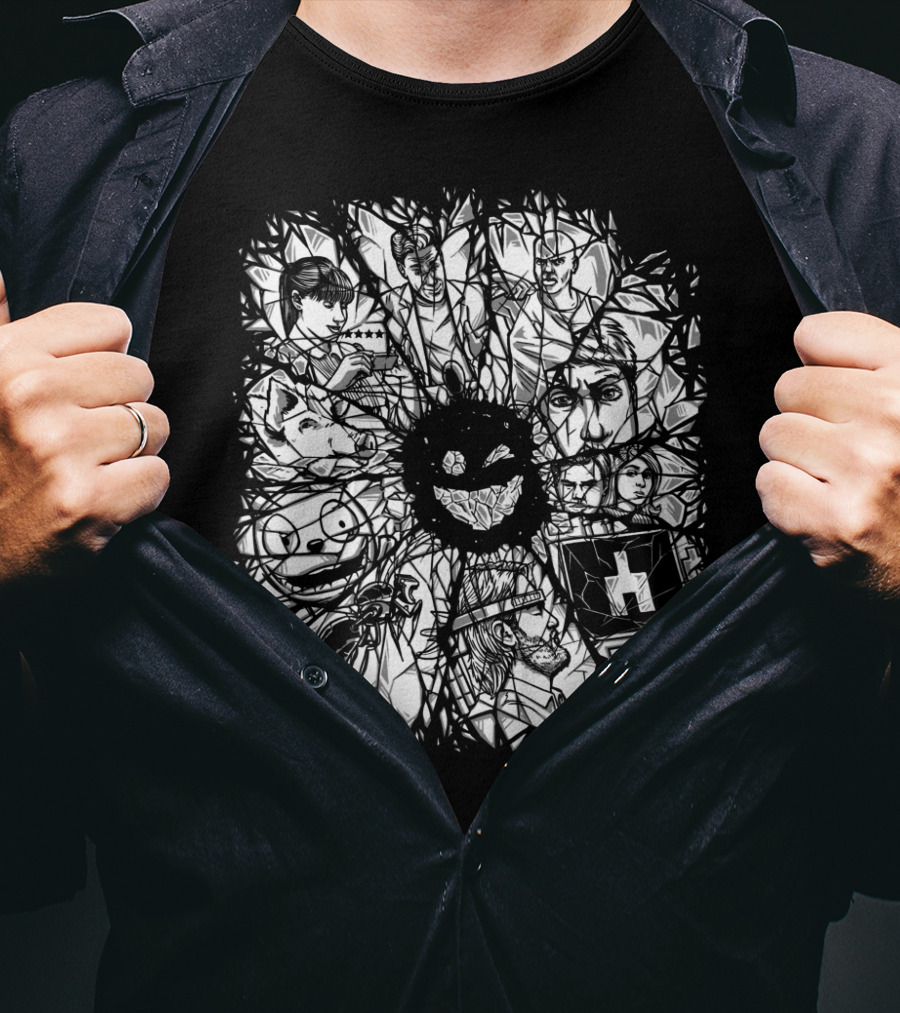 Black Mirror Dark Refractions Iconic Episodes Symbolic Imagery Collection T-Shirt