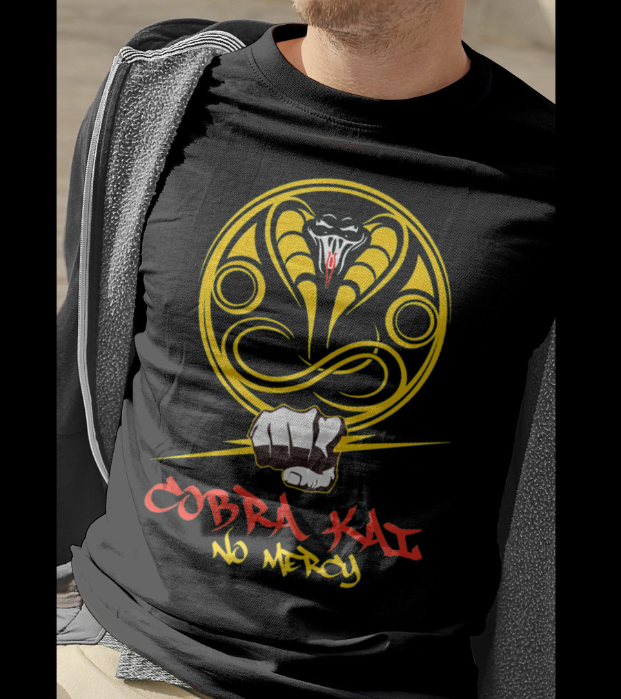 Cobra Kai No Mercy Karate Logo Fist Punch T-Shirt
