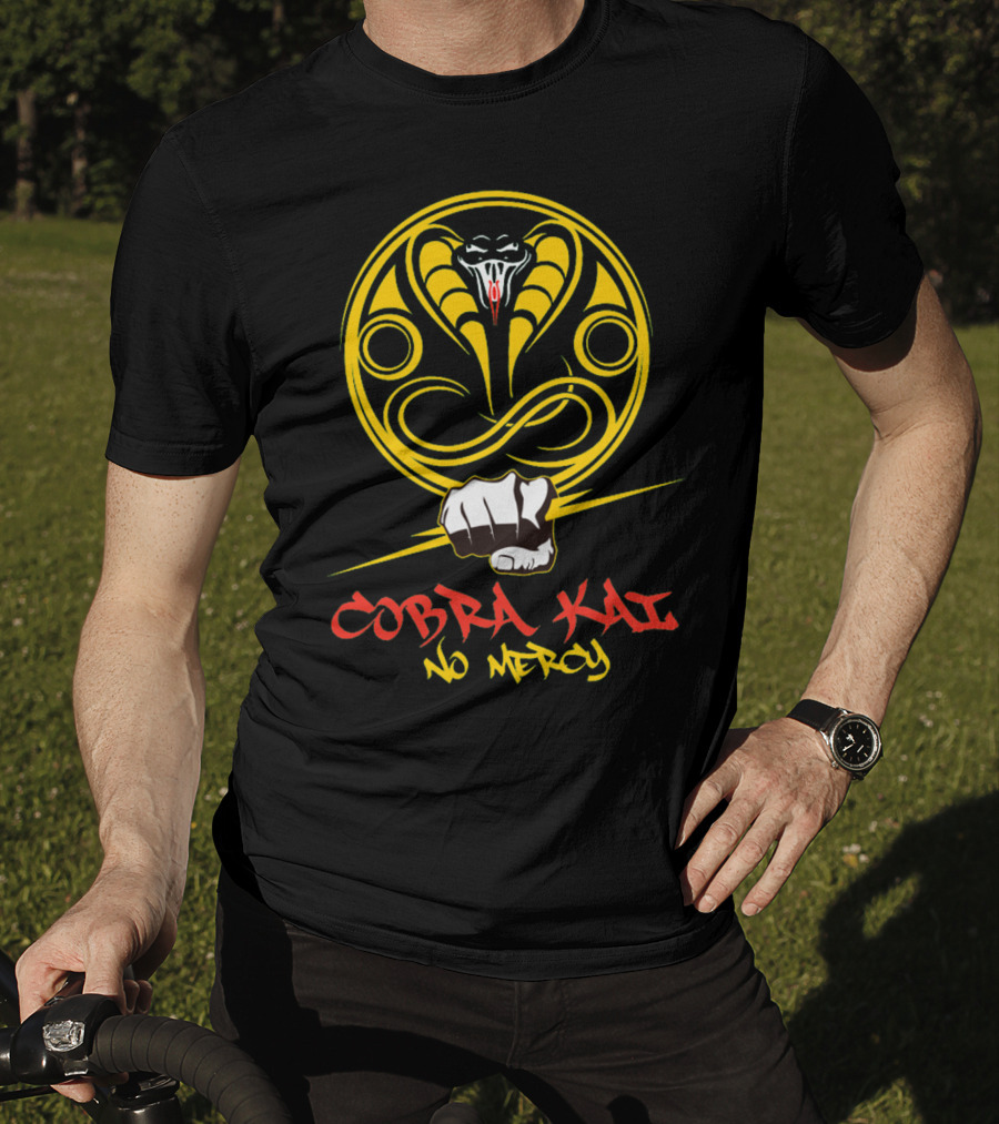 Cobra Kai No Mercy Karate Logo Fist Punch T-Shirt