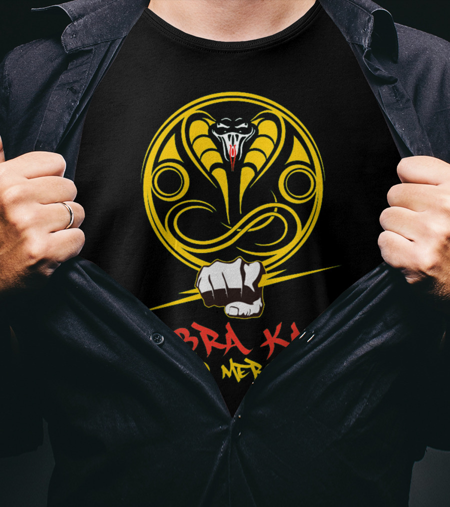 Cobra Kai No Mercy Karate Logo Fist Punch T-Shirt