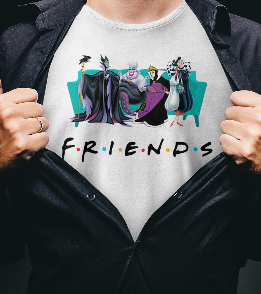 Disney Villain Queens Friends Parody With Cruella De Vil T-Shirt