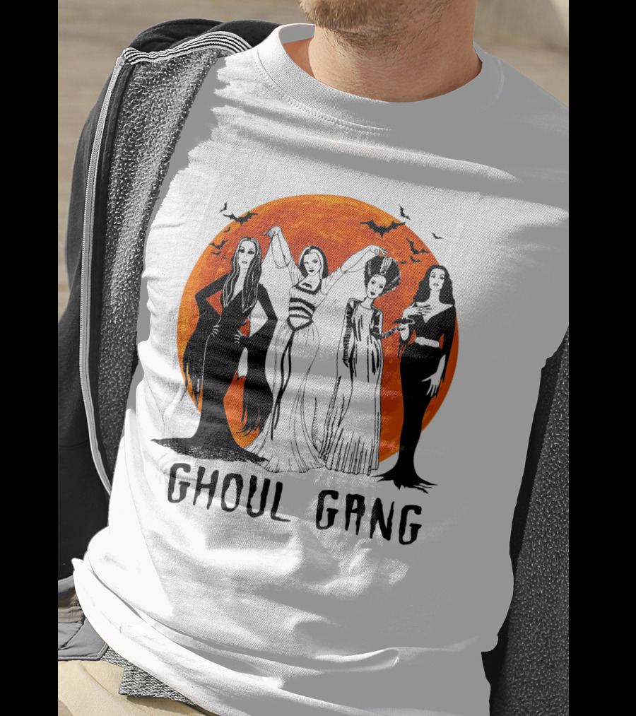Halloween Ghoul Gang Moonlit Witches And Vampires T-Shirt