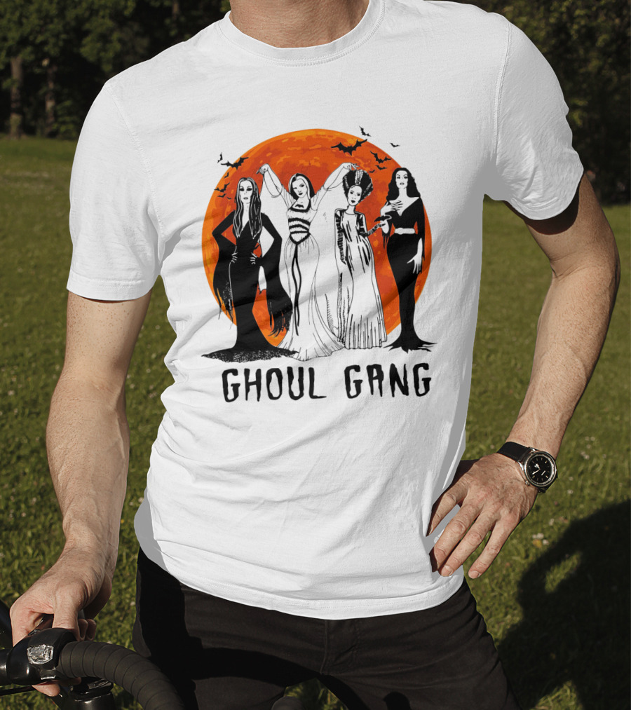 Halloween Ghoul Gang Moonlit Witches And Vampires T-Shirt