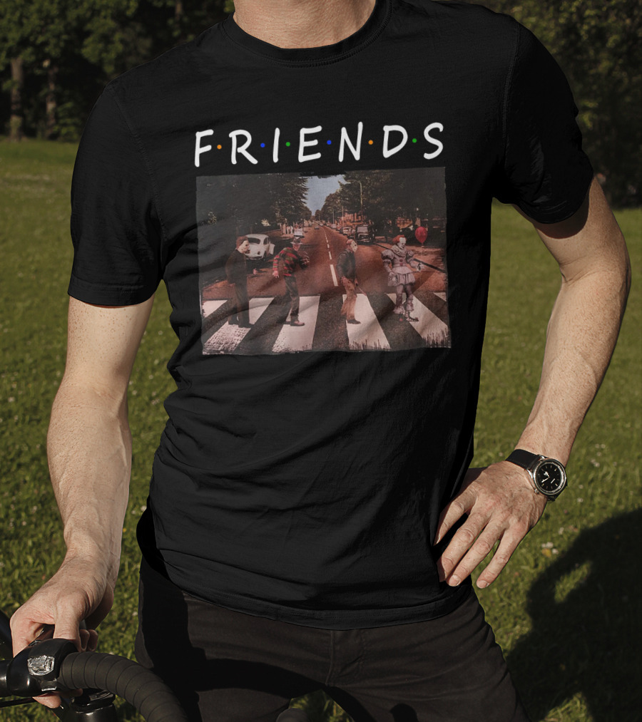 Friends Horror Halloween Crosswalk Icons Abbey Road T-Shirt