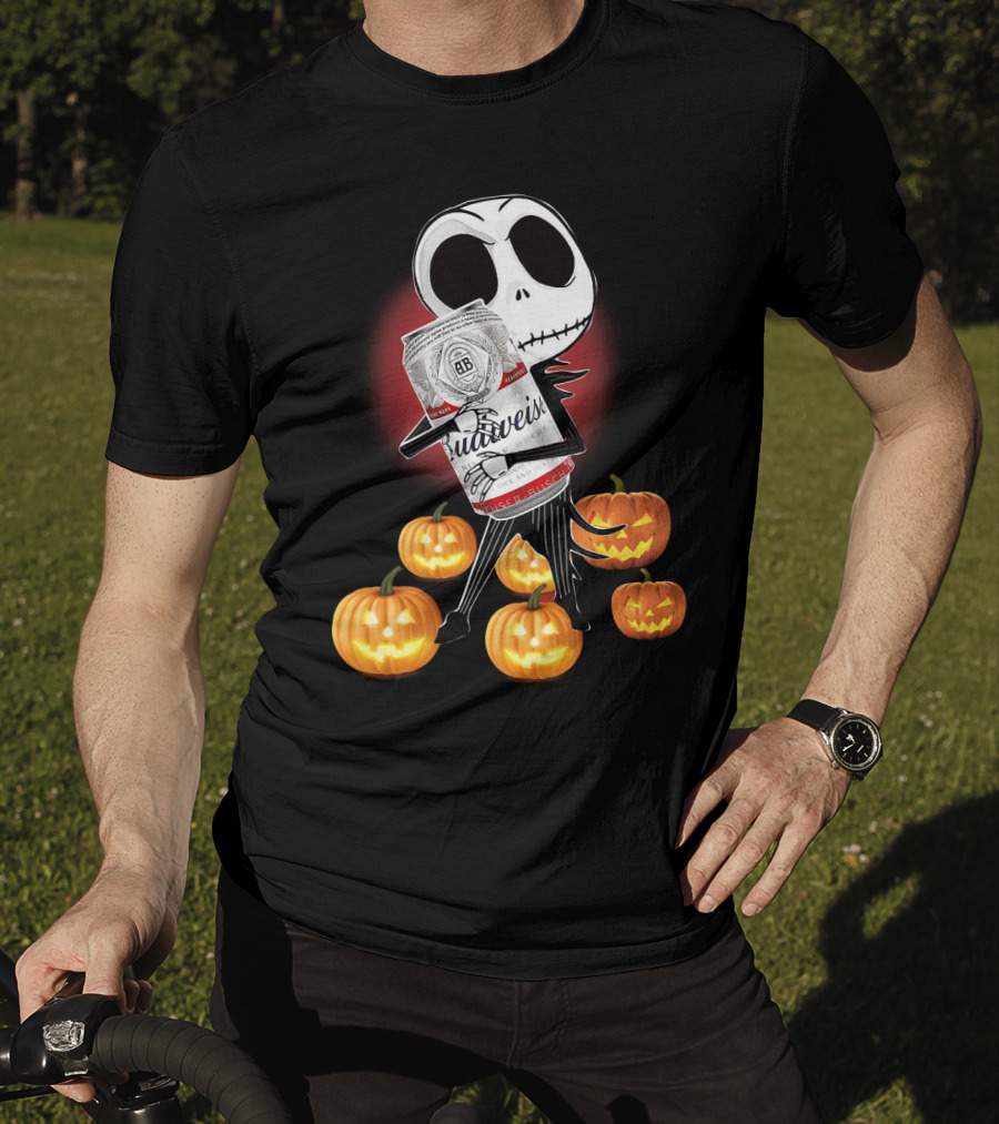 Jack Skellington Budweiser Halloween Pumpkins T-Shirt