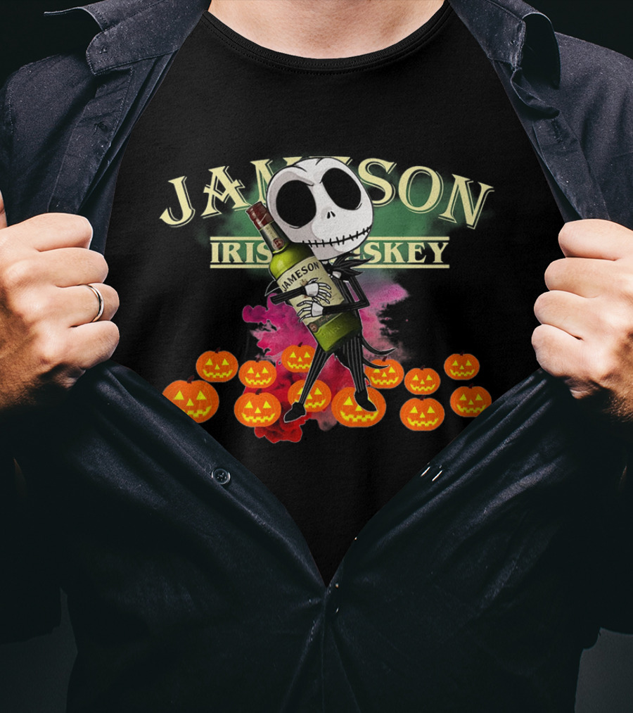 Jack Skellington Jameson Irish Whiskey Pumpkins T-Shirt