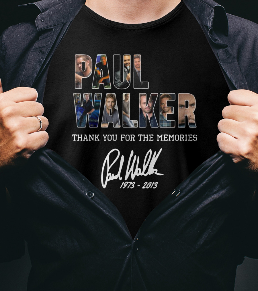Paul Walker Thank You For The Memories 1973-2013 T-Shirt