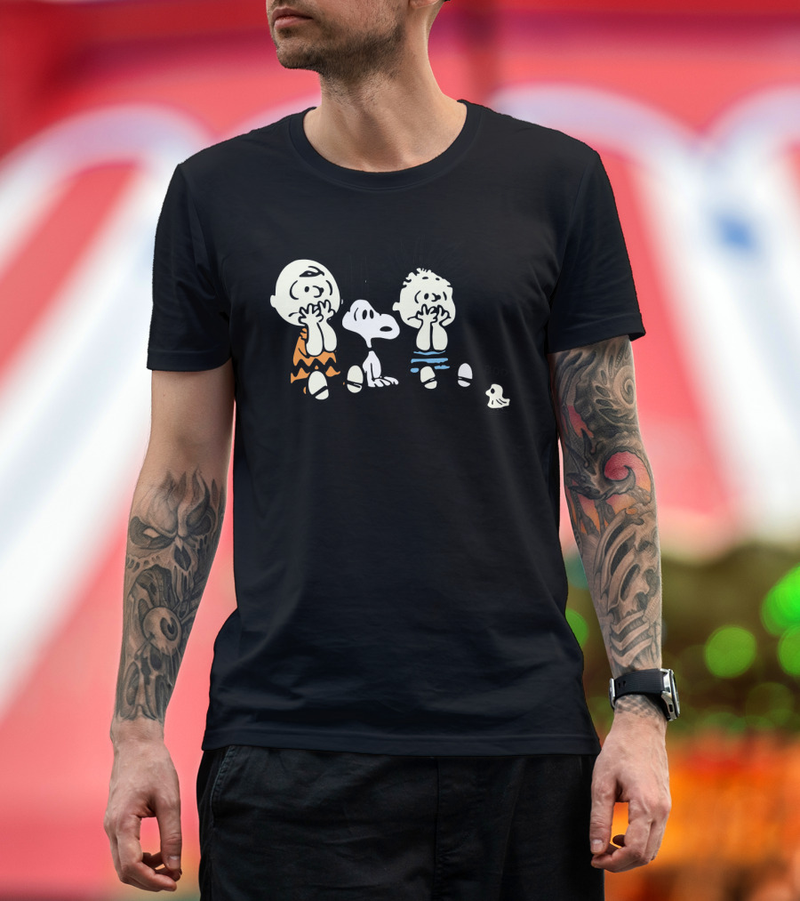 Peanuts Snoopy Charlie Brown Christmas Boo Spooky Scene T-Shirt