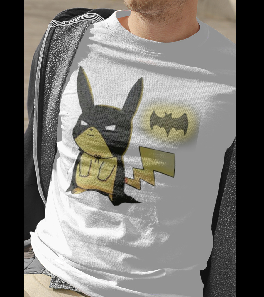 Pikachu Batman Crossover With Iconic Bat T-Shirt