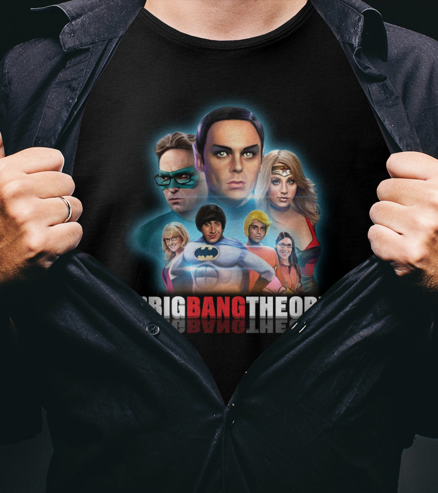 The Big Bang Theory Justice League Parody Characters T-Shirt
