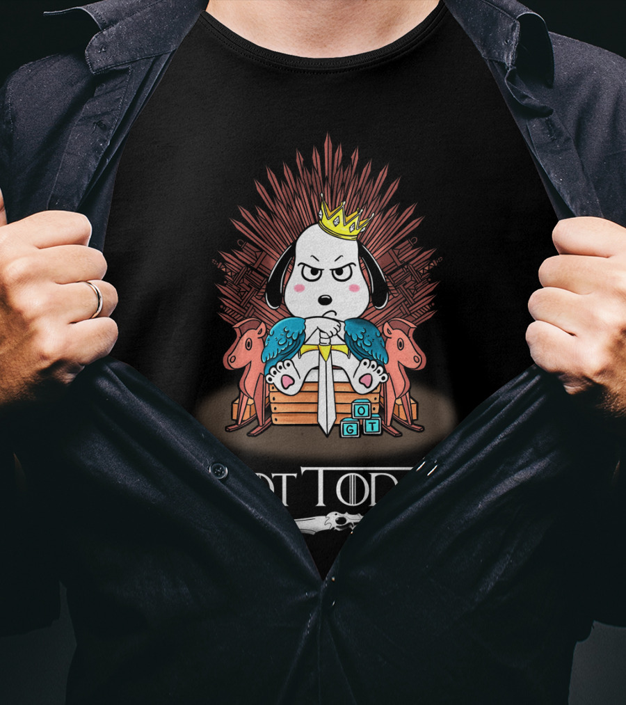 Snoopy On Iron Throne Not Today Game Of Thrones Mashup T-Shirt