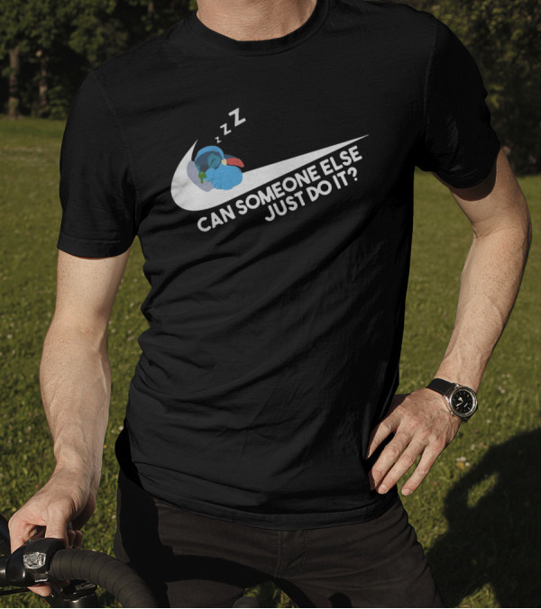 Can Someone Else Just Do It Stitch Sleeping T-Shirt