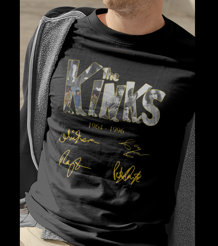 The Kinks 1964 1996 Signature Collage T-Shirt