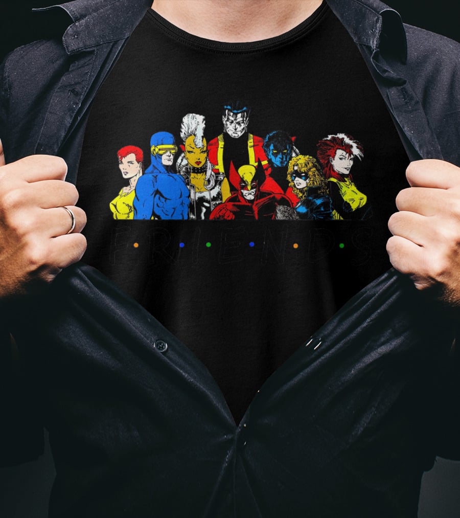 X-Men Friends Characters With Classic Sitcom Theme T-Shirt