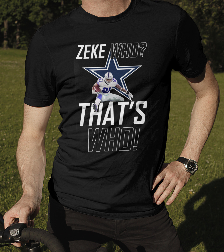 Dallas Cowboys Zeke Who That’s Who Star Logo Player Action T-Shirt