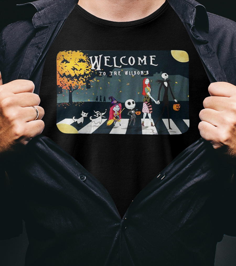 Welcome To The Wilson's Nightmare Before Christmas Jack Skellington Halloween T-Shirt