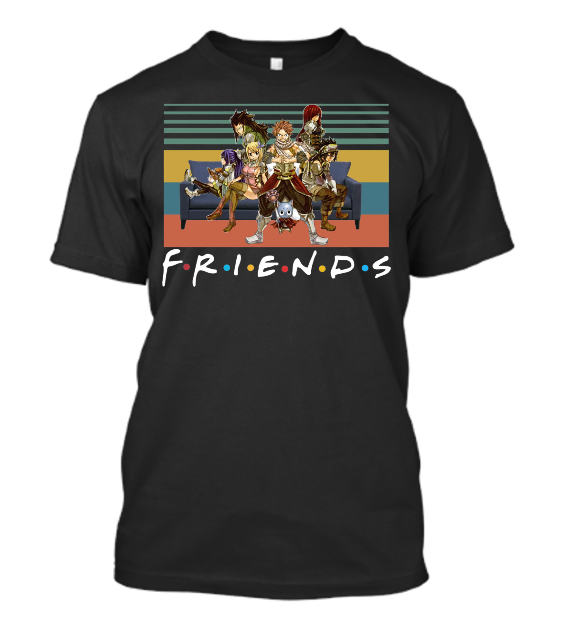 Fairy Tail Family Friends Tv Show Parody Couch Gang T-Shirt